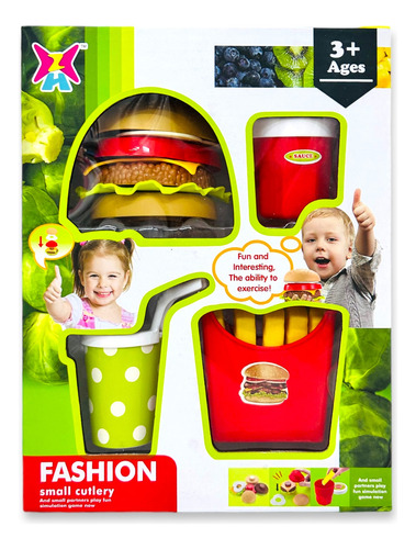 Juego Cocina Comida Rápida Juguete Infantil Con Accesorios