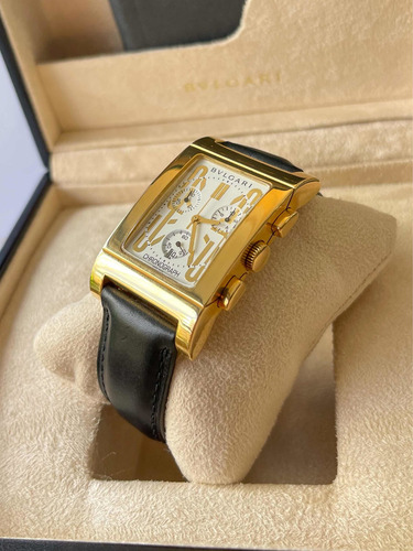 Bulgari Rettangolo De Ouro Amarelo Chronograph , Completo !! (Usado)