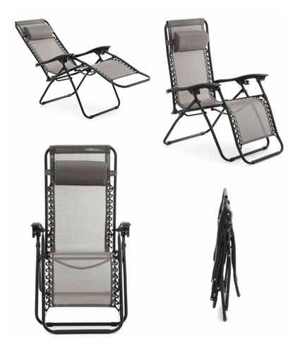 Silla Camastro Reclinable, Plegable Para Playa Y Jardín