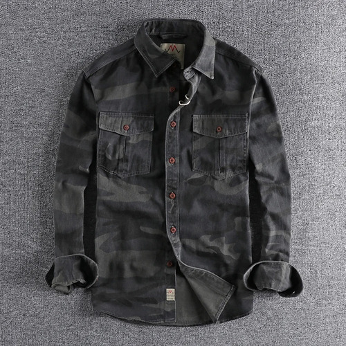 Camisa Táctica De Camuflaje Para Hombre, Blusas Cargo De ALG