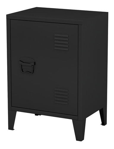 Mesa De Luz  Mueble Industrial, Locker Chapa Iconic Black