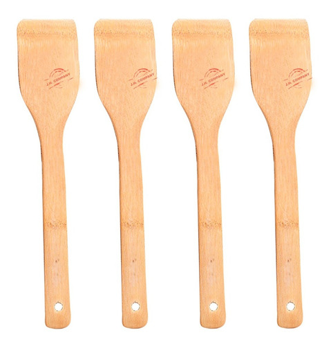 Set 4 Pcs Espatula Pala De Madera Utensilio Para Cocina C332