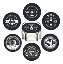 Comprar Posavasos Para Bebidas Con Soporte, 6 Posavasos De Cerámica