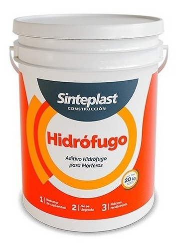 Hidrofugo Aditivo Morteros Sinteplast 5kg Indugar