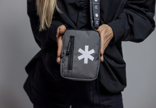 Bolsa Pochet Necessaire Shoulderbag Maktub Flow Troca Alças Cor Cinza Desenho Do Tecido Liso