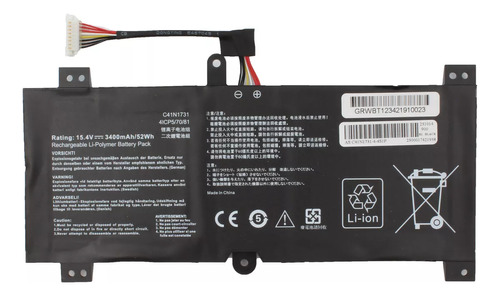 Bateria Compatible Con Asus C41n1731-a Calidad A