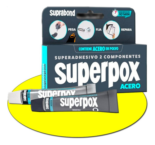 Pegamento Epoxi Suprabond Superpox Acero