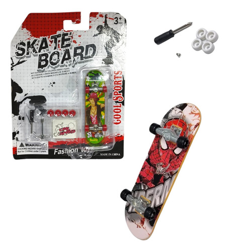 Finger Board Mini Skate Patineta Para Dedos Con Accesorios