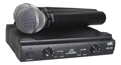 Set Microfonos Inalambricos Uhf Doble Mc-324