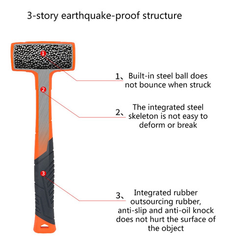 (s) Herramienta Multifuncional Dead Blow Orange Mallet Soft