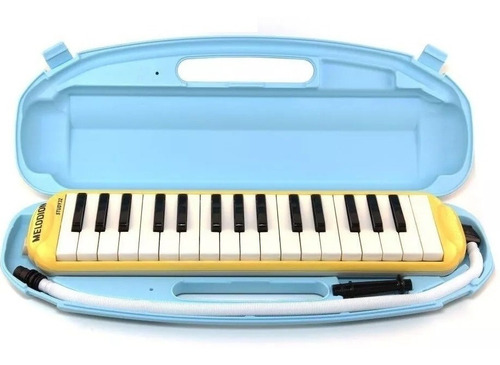 Flauta Melodica Amarillo 32 Teclas Suzuki Con Estuche Rigido