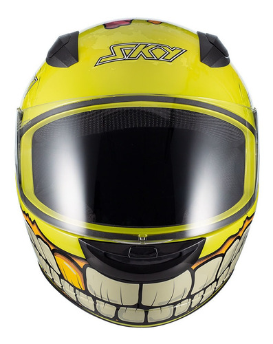 Capacete Sky Two Zombie Verde Fosco Transf Verde 60