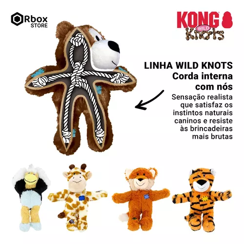 Bolinha De Pelúcia Kong Wild Tails Para Gatos Preta