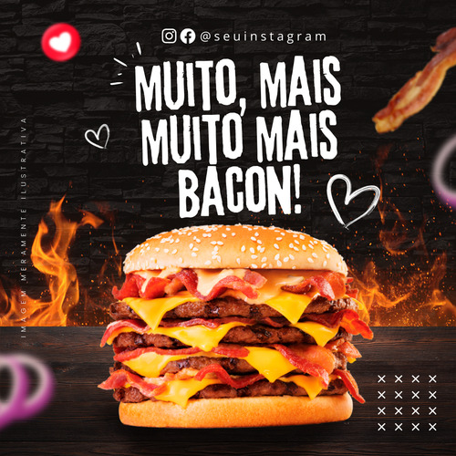 Templates Editáveis Canva Hamburgueria