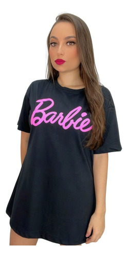 Camisetão Barbie Vestido T-shirt Filme Blusa Modinha
