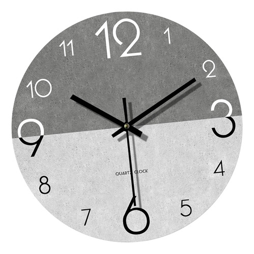 Reloj De Pared Artístico De 12.0 In, Gris Oscuro Claro