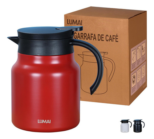 Garrafa Térmica Lumai Instambul 1l Inox Longa Durabilidade Abertura Com 1 Click Para Café Chá Agua Leite Suco