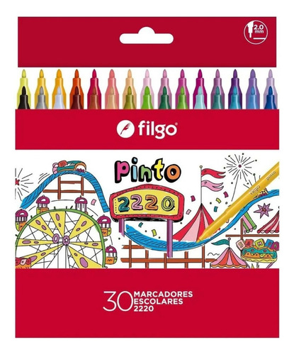 Marcadores Filgo Pinto Escolar X30 Colores