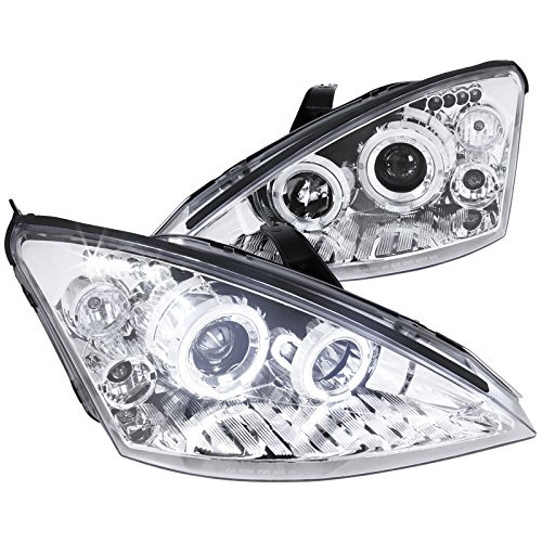 Faros Proyectores Cromados Con Halo Led - Spec-d Tuning.