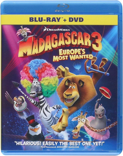 Madagascar 3 Los Fugitivos | Blu Ray + Dvd Película Nueva