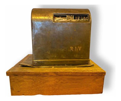 Hermosa Caja Registradora Muy Antigua Marca R I V (Usado)