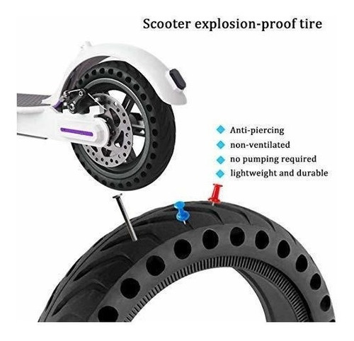 Imagen 5 de 8 de 2 Ruedas Solidas Para Scooter Electrico Xiaomi Mijia M365