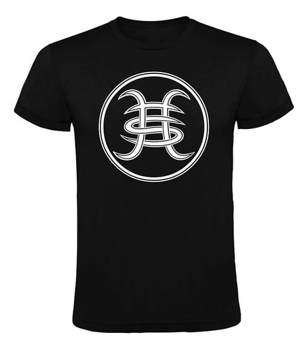 Camiseta Negra Con Logotipo De Héroes Del Silencio Algodón