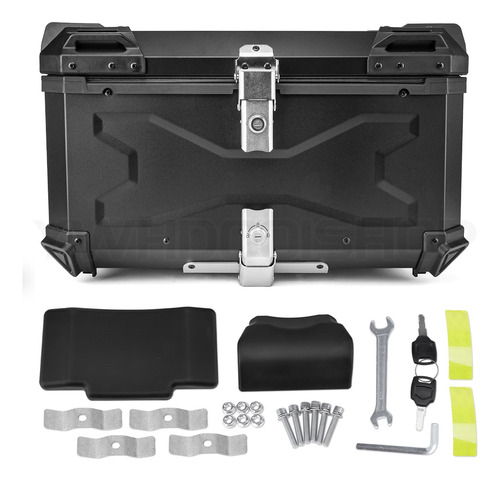 Maletero Alumino Moto 80l Caja Top Case Baul Con Respaldo