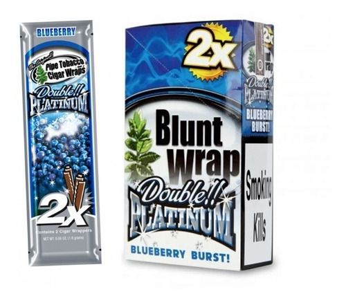 Imagen 1 de 4 de Papel Para Armar Blunt Wrap Blueberry X2 King Size Original