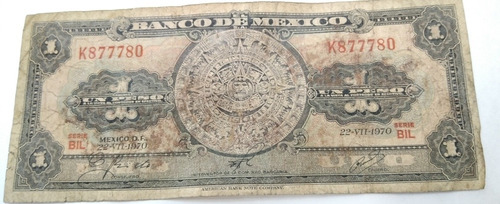 Billete Un Peso Piedra De Los Soles Condicion Usado