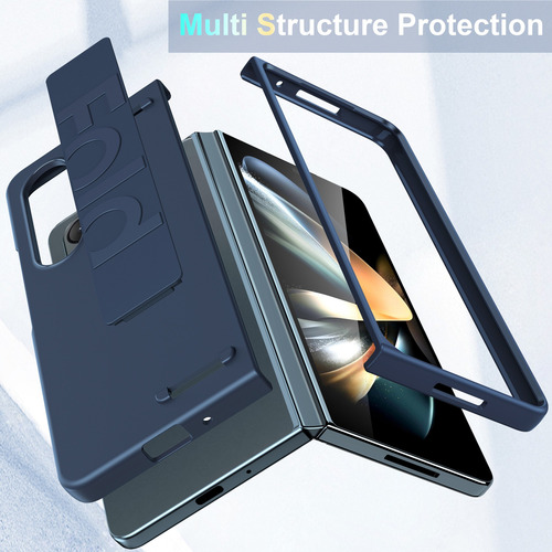 Funda Uso Rudo Para Samsung Z Fold Con Pulsera, Case Para Samsung De Silicona Con Protección De Cámara, Carcasa Para Samsung Z Fold