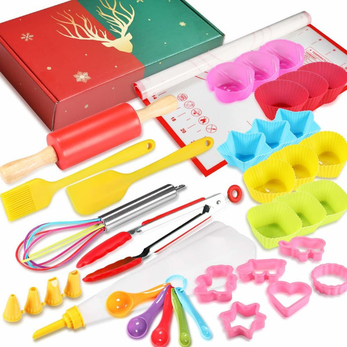 Shacoryze Juego 40 Pieza Cocina Horneado Para Niño Caja Kit