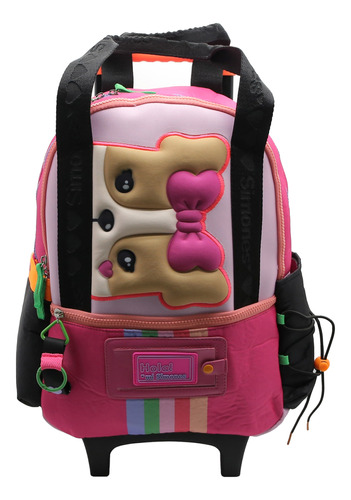 Mochila Escolar Simones Urbana Con Carro Rosa 16 Pulgadas