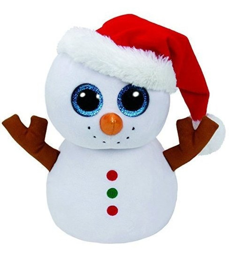 Ty Beanie Boo's Scoop Snowman Con Gorro De Papá Noel