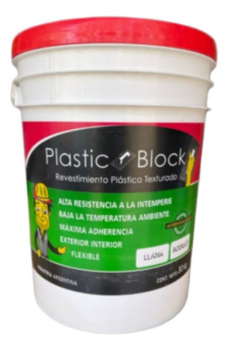 Revestimiento Plástico Texturado 30kg Plastic Block Llana Tiza