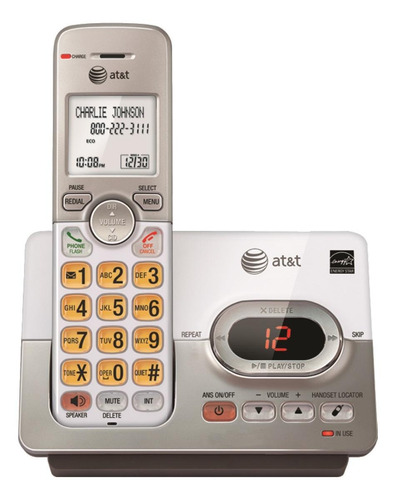 Imagen 1 de 3 de Teléfono inalámbrico AT&T EL52303 plateado