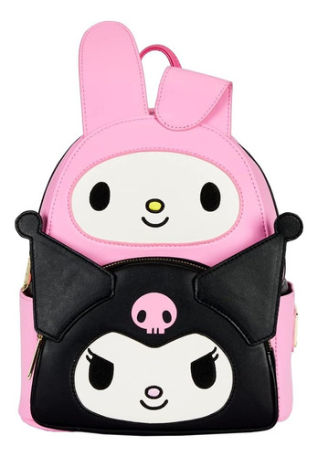 Loungefly Mini Backpack Sanrio Hello Kitty My Melody Kuromi Diseño De La Tela Piel Sintetica