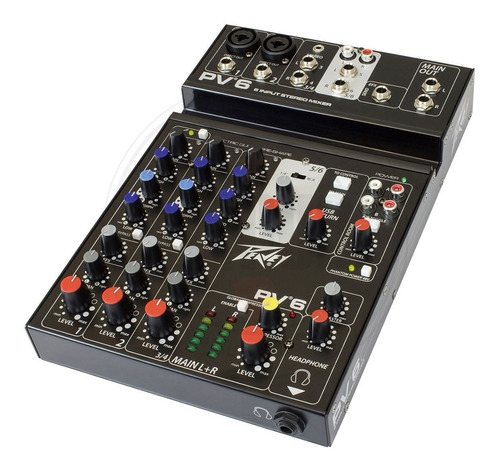 Imagen 3 de 5 de Consola Mixer Analógica Peavey Pv6 Con Interfaz De Audio Usb
