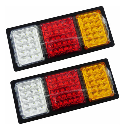 Set X2 Foco Trasero Grande P/ Camion 24 Volt