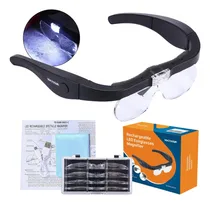 Comprar Yoctosun Lupas Recargables, Lupas De Cabeza Con 2 Led Y 5x,