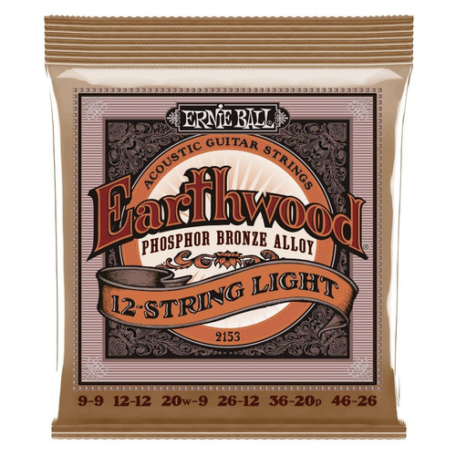 Encordado Ernie Ball 2153 Earthwood 12 Cuerdas - Oddity