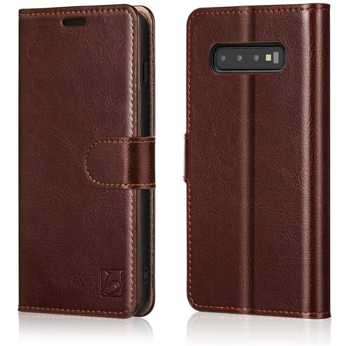 Funda Para Samsung Galaxy S10 Plus, Billetera/marron/sopo...