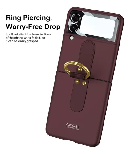 Funda Resistente Con Anillo Para Samsung Z Flip 4 Matcha