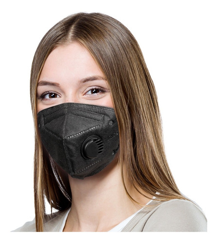 Imagen 3 de 10 de Cubrebocas N95 Válvula Filtro Mascarilla Kn95 10 Piezas