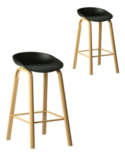 2 Piezas Silla Alta Banco De Bar Nordico Minimalista Moderno