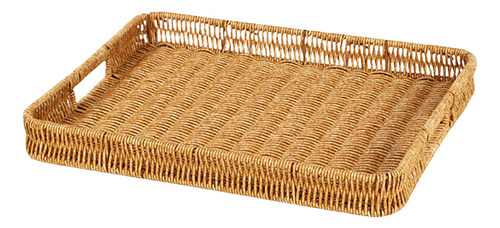Cesta De Mimbre Tejida, Contenedor Para Rectangular