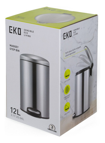 Cesto Eko Maggey 12 Litros Color Matt Black