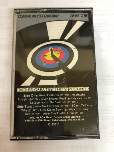 Cassette The Eagles Greatest Hits Vol.2 Printed In U.s.a.