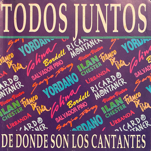 Cd - Variado / De Donde Son Los Cantantes. Original (1993)