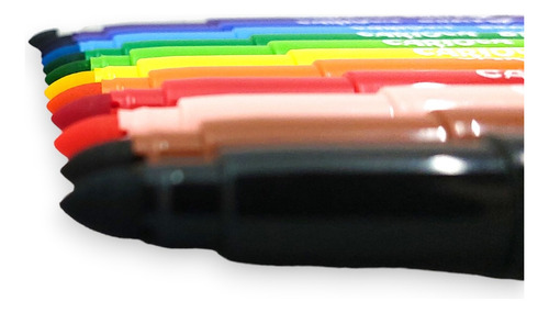Plumones Carioca Bravo Lavable P.redonda 6mm Estuche C/12